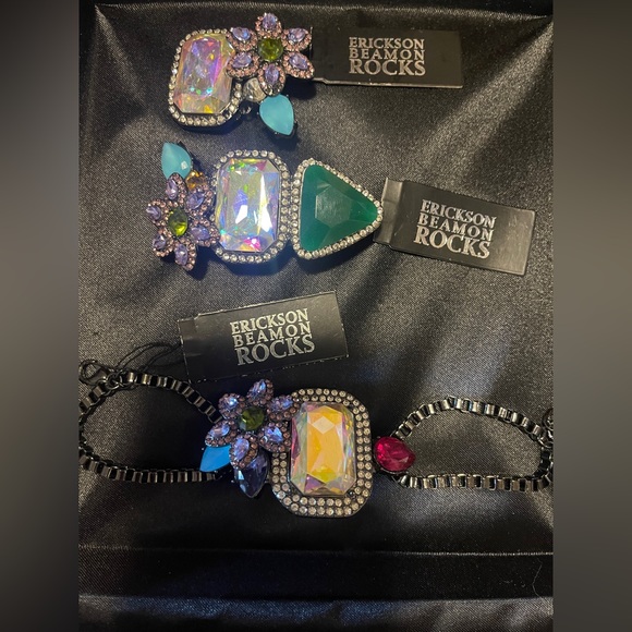 NEW tags Erickson Beamon Rocks Crystal Arcade Bright Flower Collection S… - Picture 7 of 7